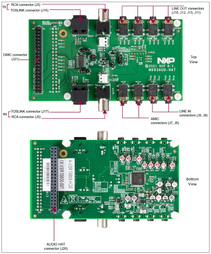 Circuit de localisation - NXP Semiconductors Carte d'évaluation audio MX93AUD-HAT